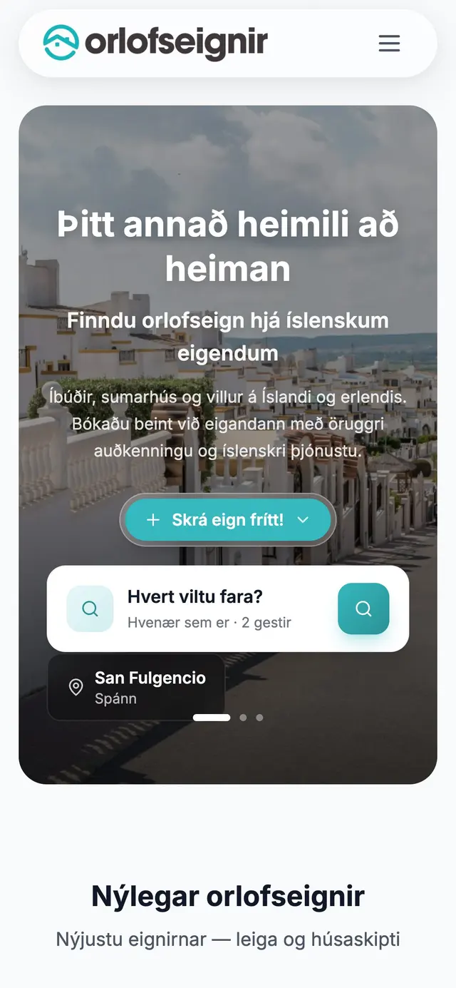 Orlofseignir í síma